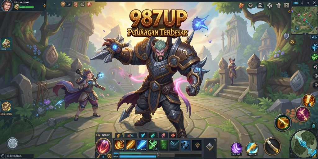 Tampilan gameplay 987UP yang penuh aksi dan strategi petualangan.