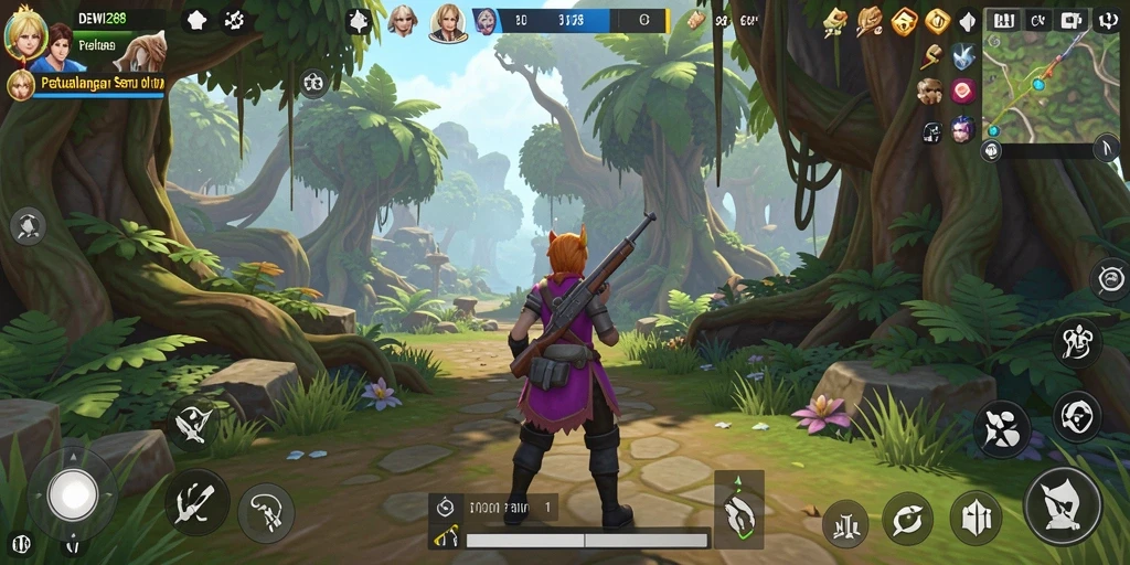 Tampilan gameplay seru dari DEWI288 di dunia terbuka.