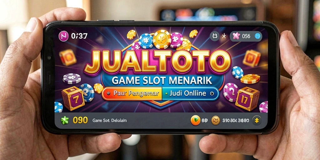 Gambar menampilkan gameplay seru dari JUALTOTO dengan mesin Slot menarik.