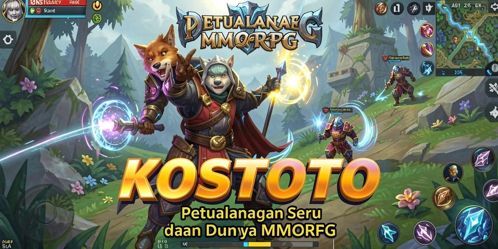 Tampilan gameplay KOSTOTO yang seru dan penuh aksi.