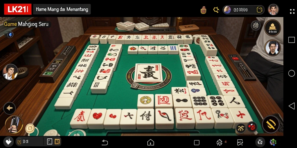 Screenshot gameplay LK21 yang menunjukkan keseruan bermain Mahjong.