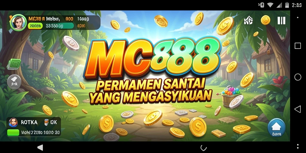 Screenshot gameplay MC888 yang menampilkan aksi santai dan menyenangkan.