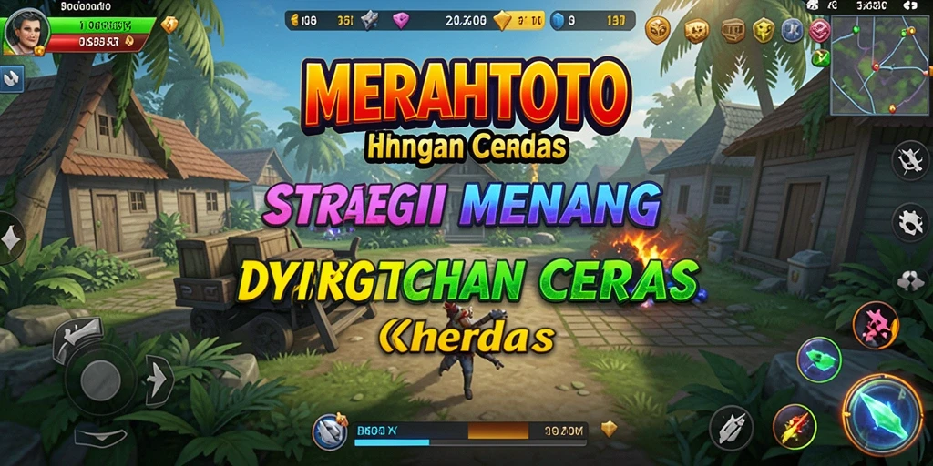 Screenshot utama gameplay MERAHTOTO menampilkan pertempuran strategi yang mendebarkan.