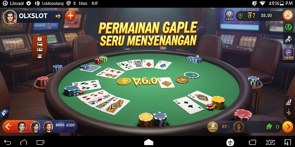Tampilan gameplay seru dari OLXSLOT dengan kartu Gaple.
