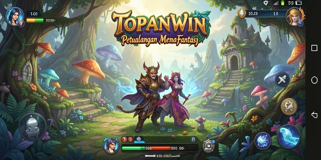 Tangkapan layar menampilkan aksi seru dalam gameplay TOPANWIN.