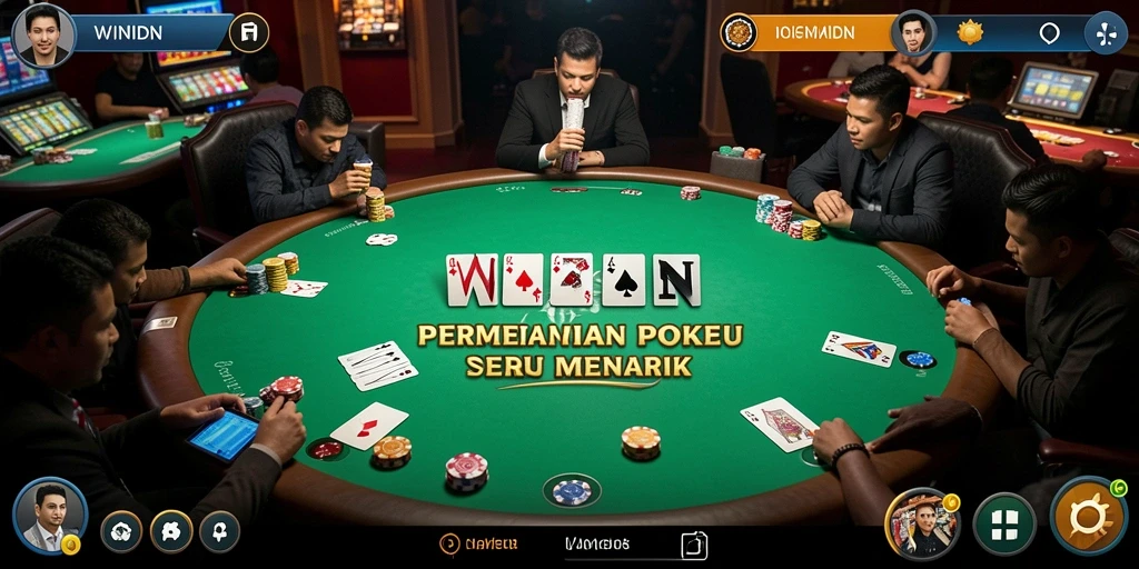 Tampilan menarik dari gameplay Poker di WINIDN.